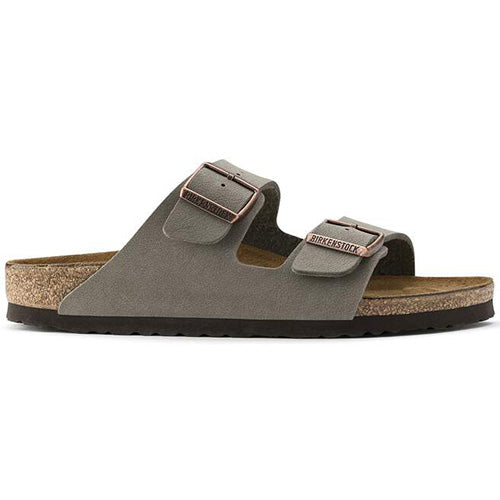 Birkenstock Mens Birko-Flor Nubuck - Arizona - Stone