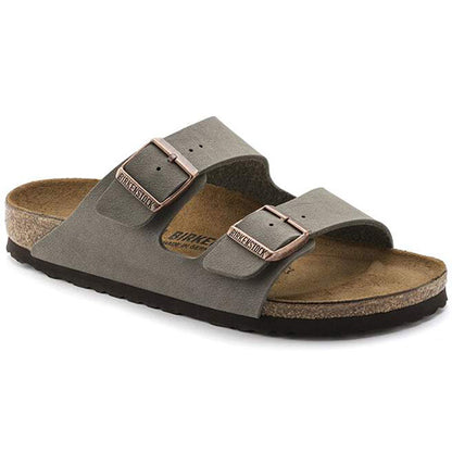 Birkenstock Mens Birko-Flor Nubuck - Arizona - Stone
