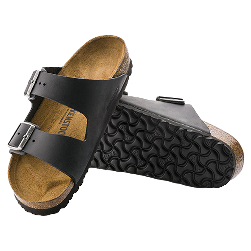 Birkenstock Mens Sandals - Arizona Oiled Leather - Black
