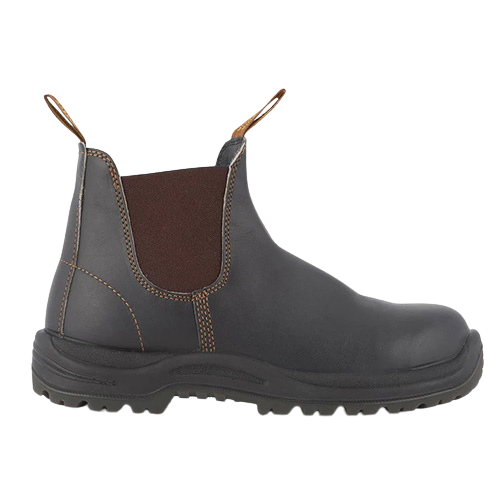 Blundstone Leather Steel Cap Safety Dealer Boots - 192 - Stout Brown