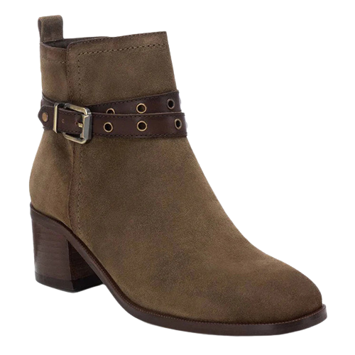 Carmela Block Heeled Ankle Boots - 161734 - Taupe