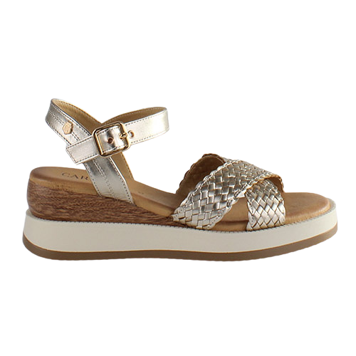 Carmela Ladies Wedge Sandals -  161391 - Gold