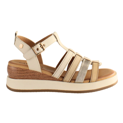 Carmela Ladies Wedge Sandals -  161607 - Beige