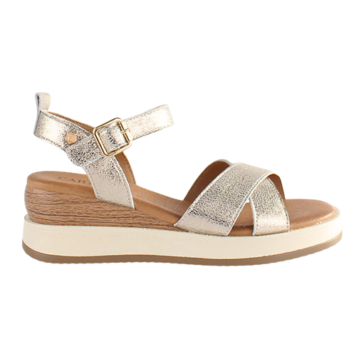 Carmela Ladies Wedge Sandals - 161611 - Gold