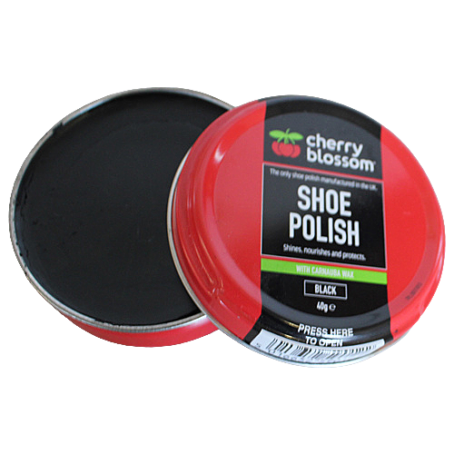 Cherry Blossom Matt Shoe Polish 40g Black Greenes Shoes