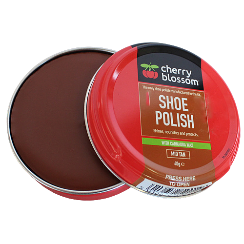 Cherry Blossom Matt Shoe Polish 40g Mid Tan Greenes Shoes