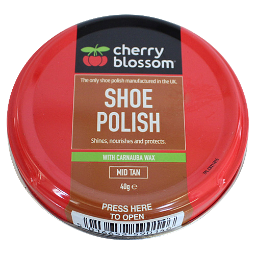 Cherry Blossom Matt Shoe Polish- 40g-Mid Tan