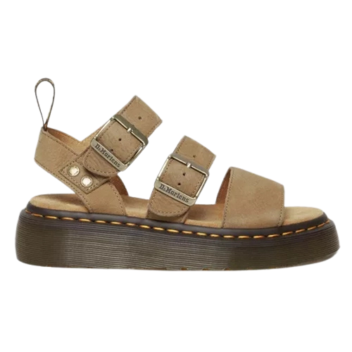 Dr. Martens Quad Sandals - Gryphon - Tan Nubuck
