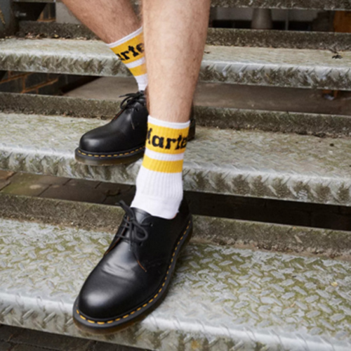 Dr. Martens Socks Athletic Logo White Yellow