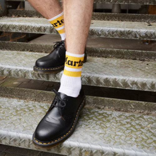 Dr. Martens Socks - Athletic Logo-White/Yellow