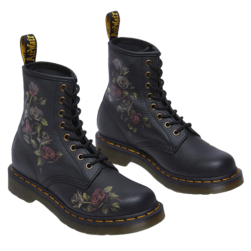 Dr. Martens Ladies Boots 1460 Decayed Roses Greenes Shoes