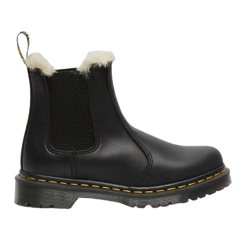 Dr.Martens Ladies Faux Fur Chelsea Boot - 2976 Leonore - Black