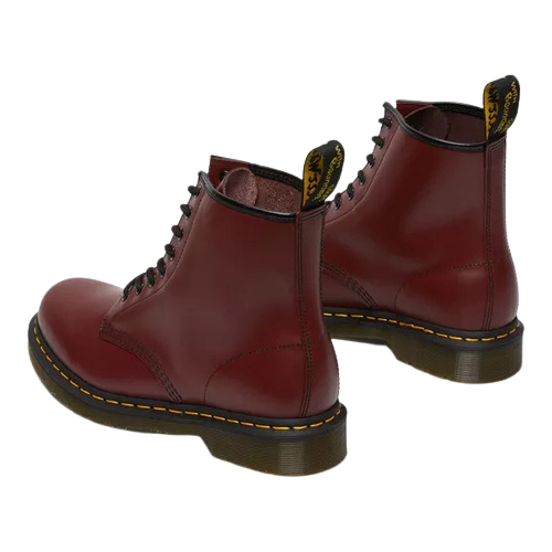 Dr. Martens Leather 8 Eye Boots 1460 Cherry Red Greenes Shoes