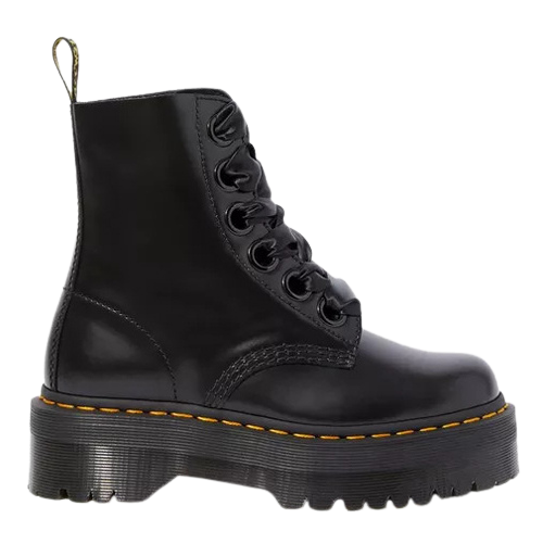 Dr.Martens Platform Boots - Molly - Black Hi Shine