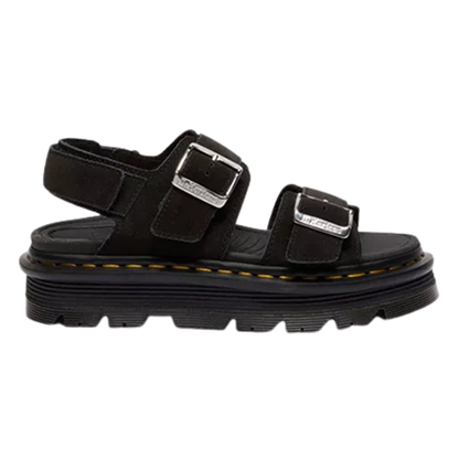 Dr. Martens Suede Leather Sandals - ZebZag - Black