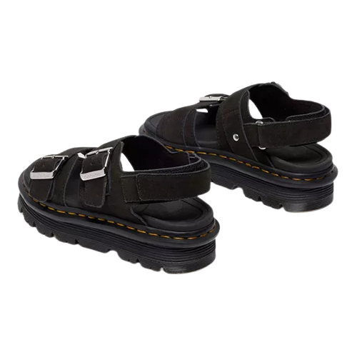 Dr. Martens Suede Leather Sandals - ZebZag - Black