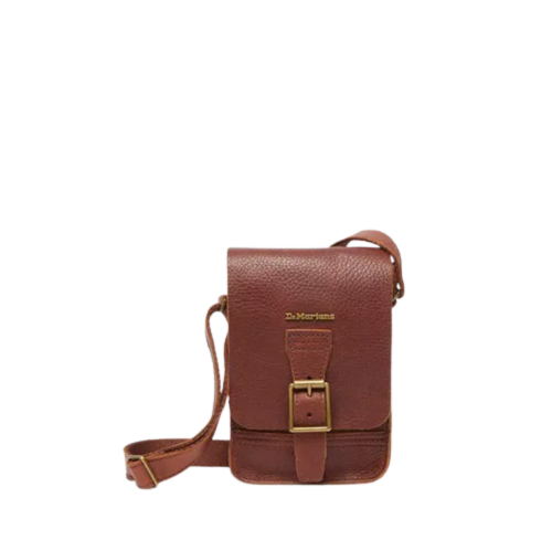 Dr Martens Ambassador Leather Reporter Bag - Cashew