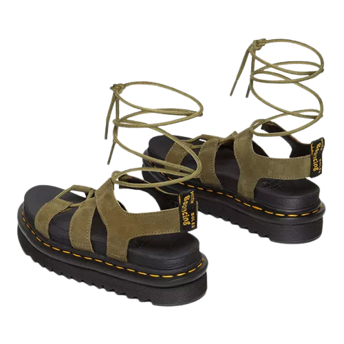 Dr Martens Platform Gladiator Sandals - Nartilla - Olive Nubuck