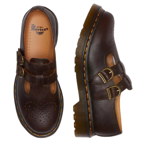 Dr Martens Ladies Mary Jane Shoes - 8065 - Brown
