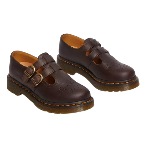 Dr Martens Ladies Mary Jane Shoes - 8065 - Brown
