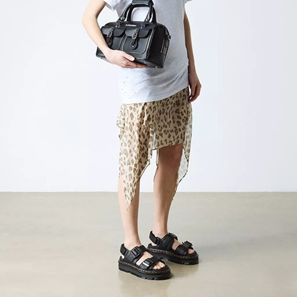 Dr Martens Ladies Pisa Leather Sandals - ZebZag - Black