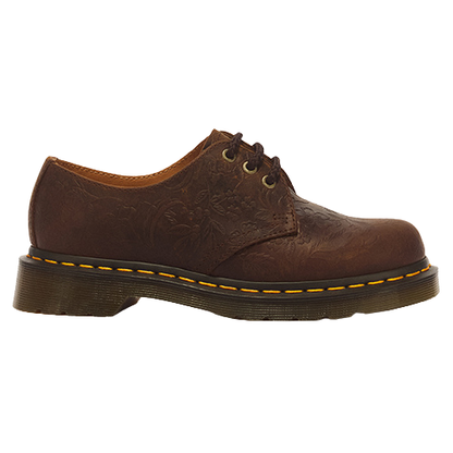 Dr Martens Ladies shoes - 1461 Emboss Floral- Dark Brown
