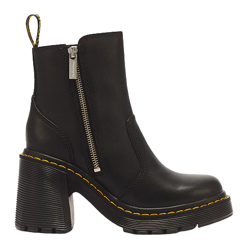 Dr Martens Zip Sendal Heel Boot - Spence - Black