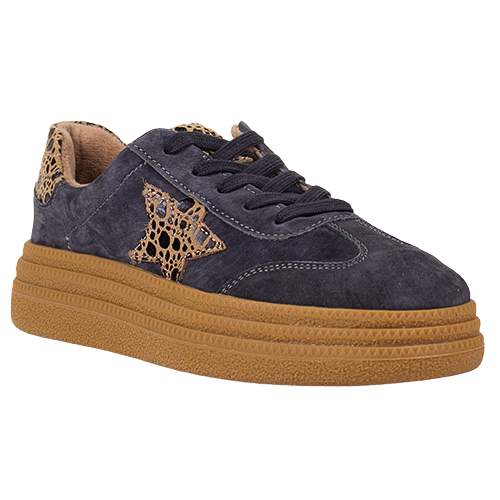 Drilleys Ladies Platform Trainers - Forty Two - Thunder Cheetah/Grey