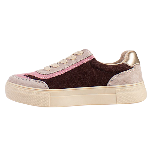 Drilleys Ladies Trainers - Eighty - Burgundy/Pink