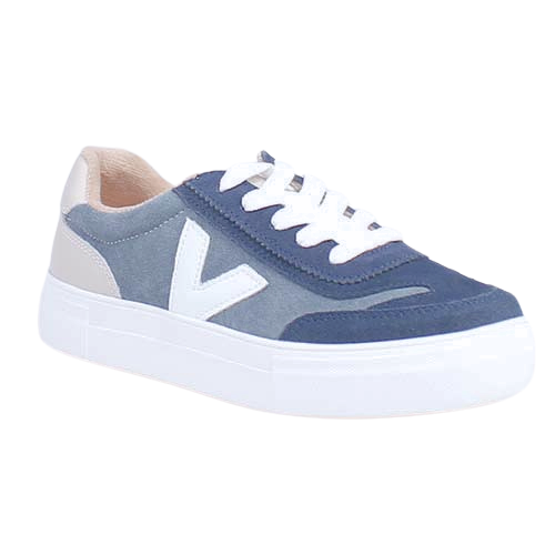 Drilleys Ladies Trainers - Eighty - Navy Multi