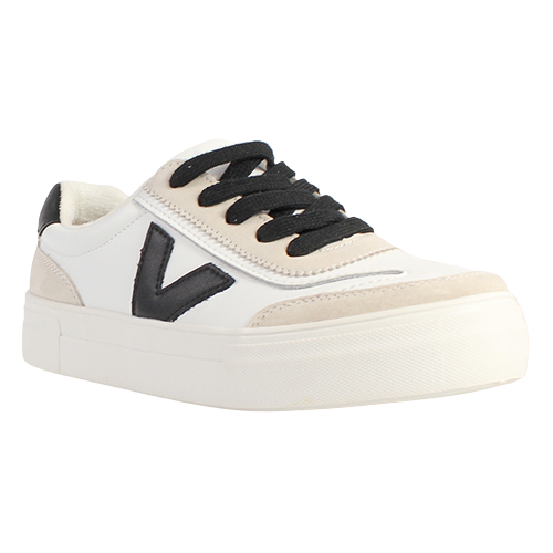 Drilleys Ladies Trainers - Eighty - White/Black