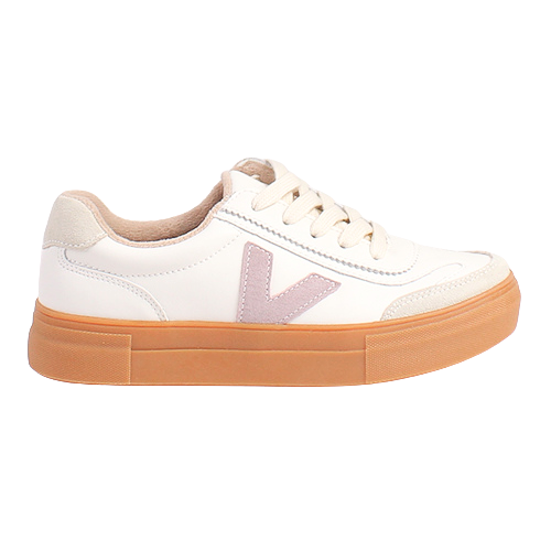 Drilleys Ladies Trainers - Eighty - White / Mauve