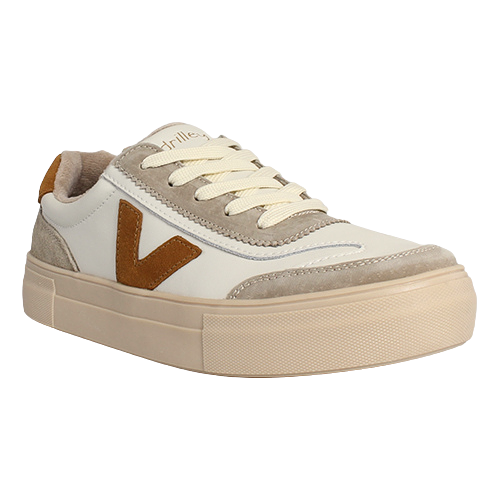 Drilleys Ladies Trainers - Eighty - Oatmeal Rust