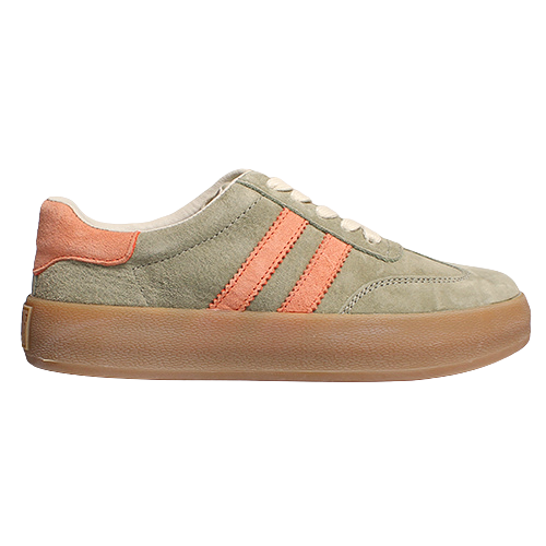 Drilleys Ladies Trainers - Fifty - Moss/Papaya