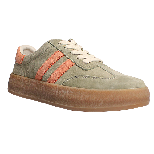 Drilleys Ladies Trainers - Fifty - Moss/Papaya