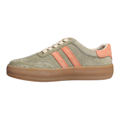 Drilleys Ladies Trainers - Fifty - Moss/Papaya