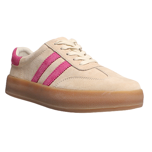 Drilleys Ladies Trainers - Fifty - Beige/Pink