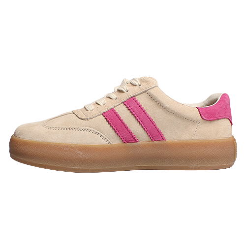 Drilleys Ladies Trainers - Fifty - Beige/Pink