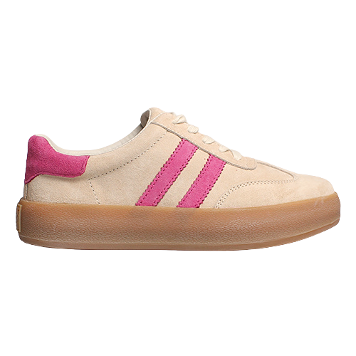 Drilleys Ladies Trainers - Fifty - Beige/Pink