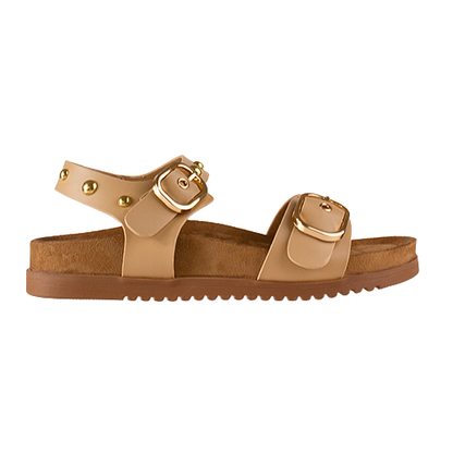 Drilleys Ladies Flat Sandals- Ninety Eight - Beige