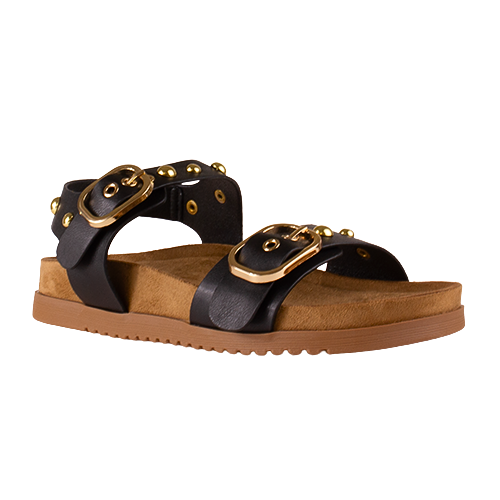 Drilleys Ladies Flat Sandals - Ninety Eight - Black