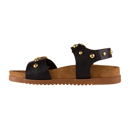Drilleys Ladies Flat Sandals - Ninety Eight - Black