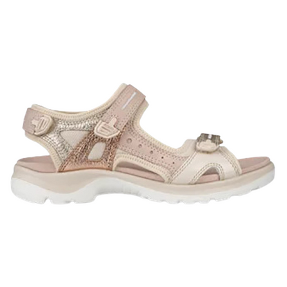 Ecco Ladies Off Road Sandals 822083 Rose Multi Greenes Shoes