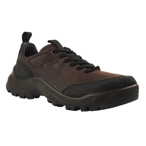 Ecco Men's Nubuck Leather Trainers 822354 Black/Brown