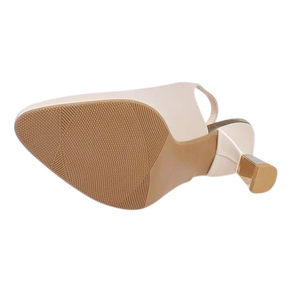 Emis Ladies Slingback Pumps - 7553 - Beige