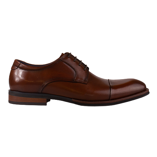 Escape Mans Toe Cap Dressy Shoe - Tabasko - Brandy