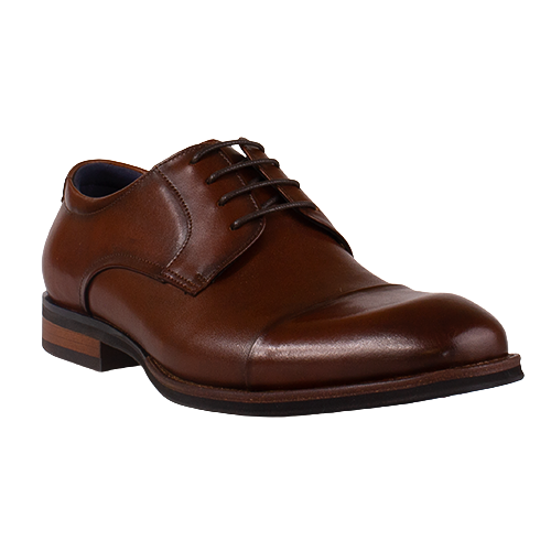 Escape Mans Toe Cap Dressy Shoe - Tabasko - Brandy
