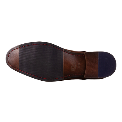 Escape Mans Toe Cap Dressy Shoe - Tabasko - Brandy