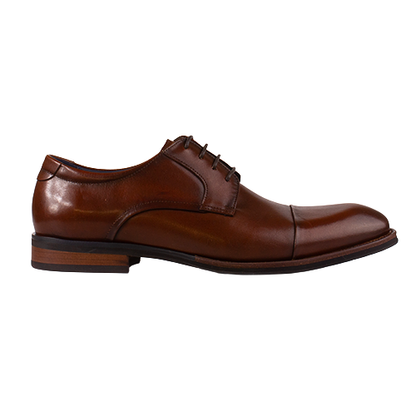 Escape Mans Toe Cap Dressy Shoe - Tabasko - Brandy