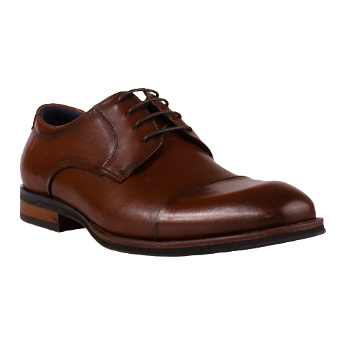 Escape Mans Toe Cap Dressy Shoe - Tabasko - Brandy